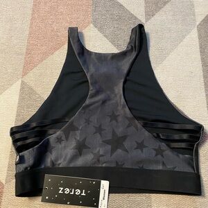 Terez Sport Bra gray/black with stars